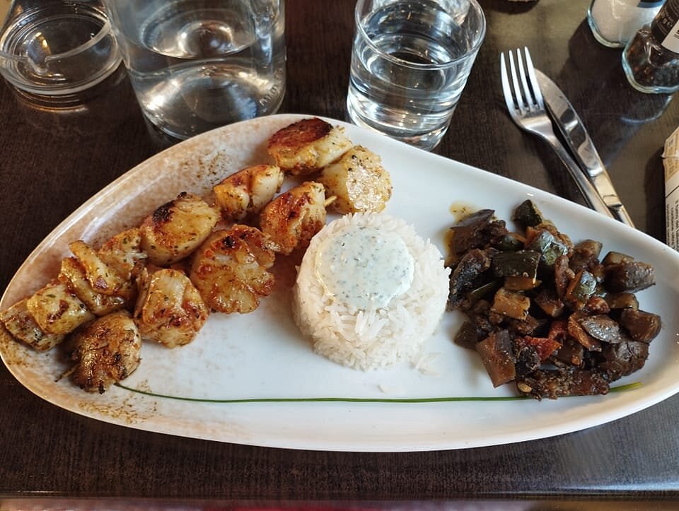 Brochette de Saint-Jacques fraîches