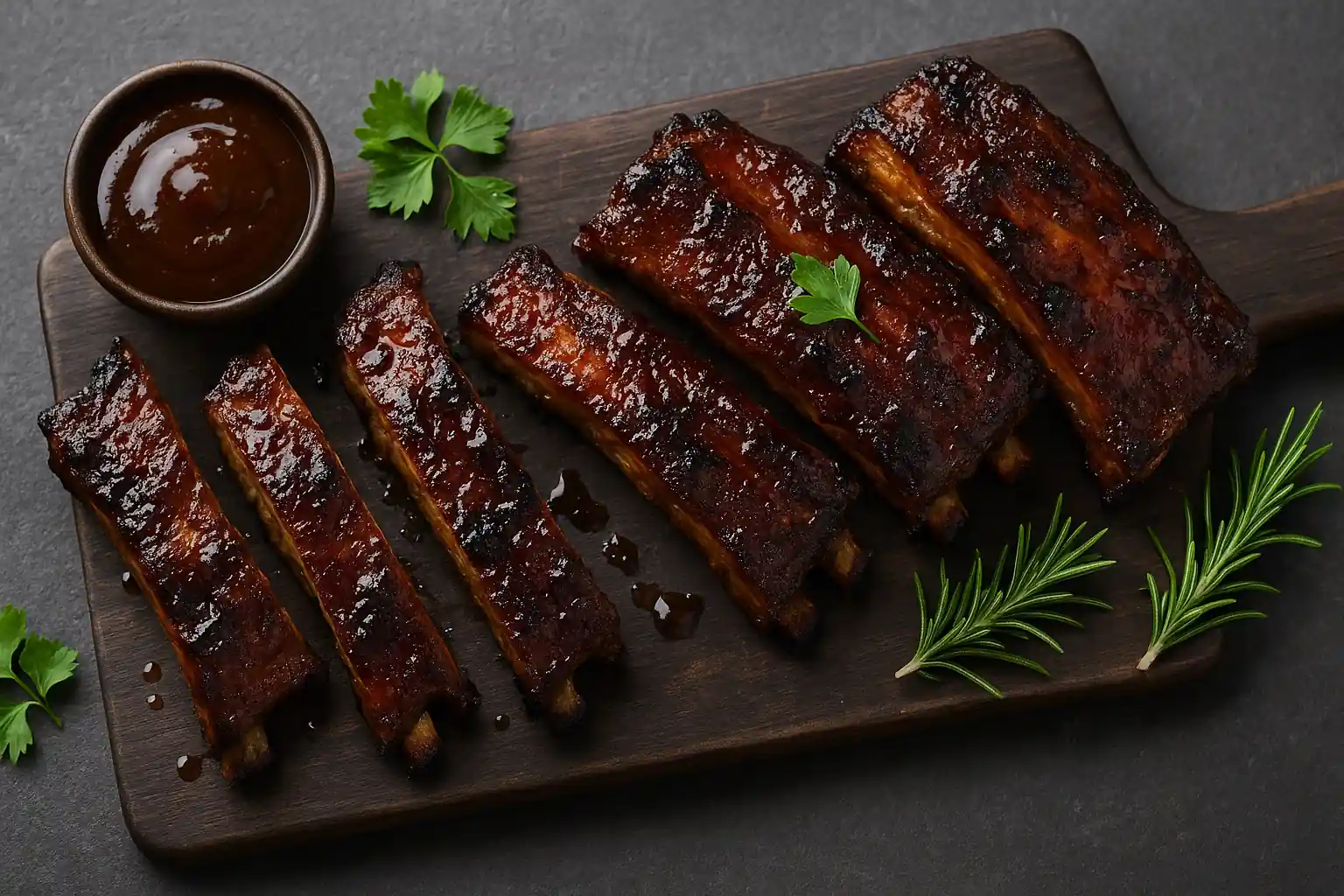 Travers de porc géant BBQ